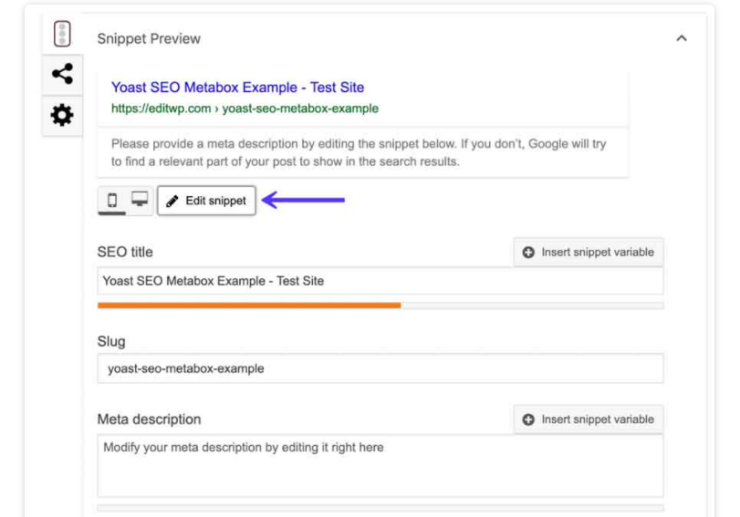Tab tối ưu hóa nội dung