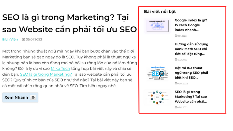 Hiển thị thêm bài viết liên quan/nổi bật