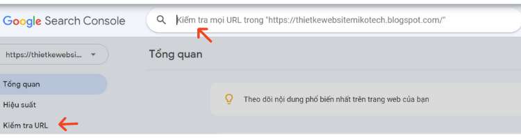 Báo cáo URL bằng Google Search Console