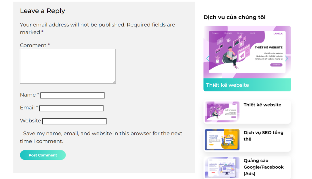 Bình luận trên Blog