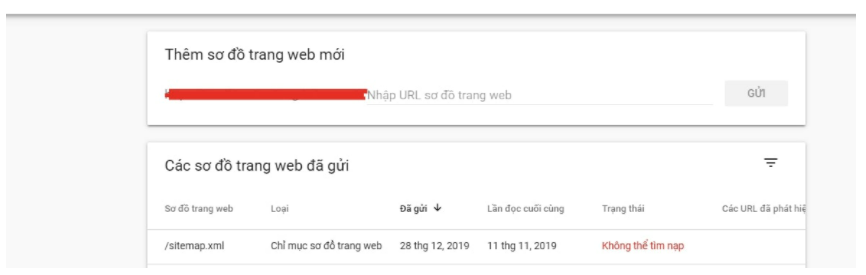 Lỗi không thể tìm nạp