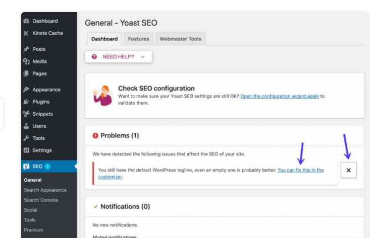 Tab General trong Yoast SEO