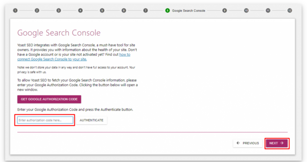 Thiết lập Google Search Console