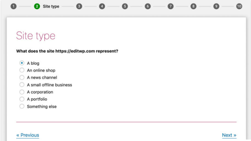 Thiết lập Site type