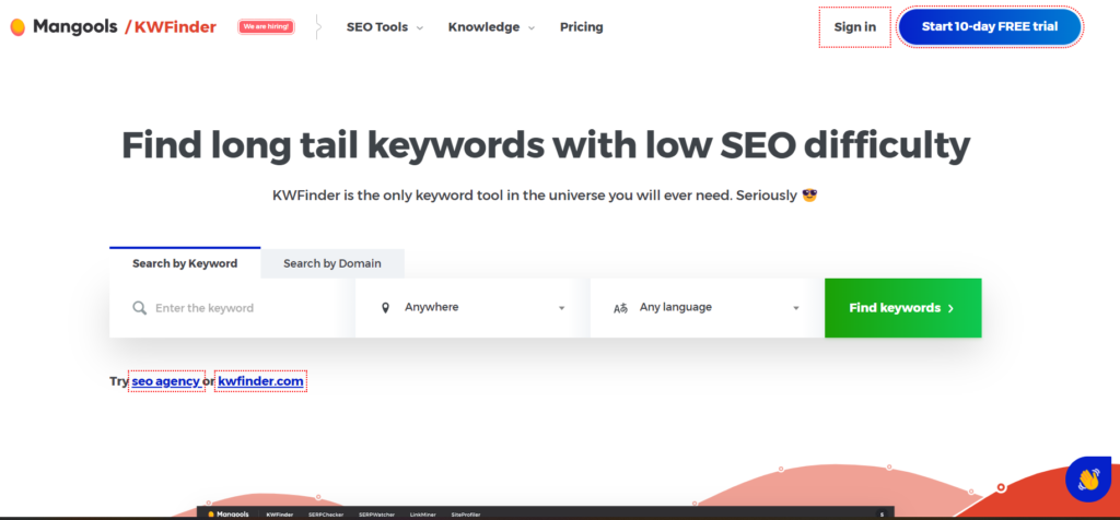 Công cụ phân tích từ khóa KWFinder