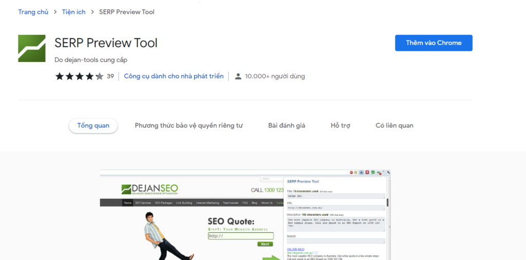 Công cụ tối ưu nội dung SERP Preview Tool