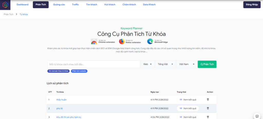 Công cụ Google Keyword Planner