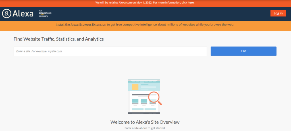 Giao diện công cụ Alexa Rank Checker