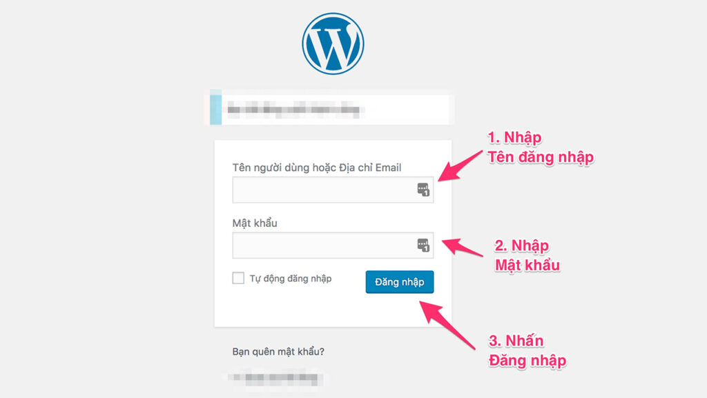 Đăng nhập vào trang quản trị WordPress