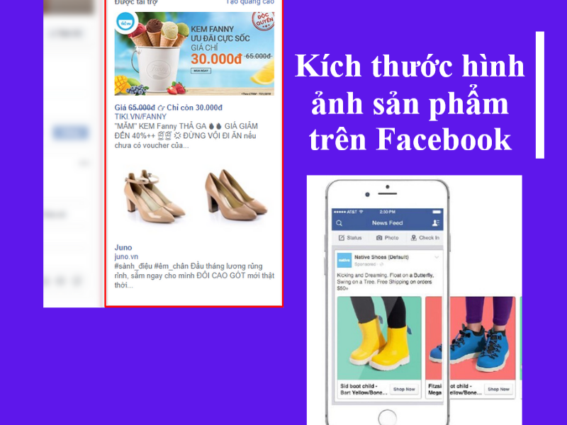 Kích thước hình ảnh sản phẩm trên Facebook