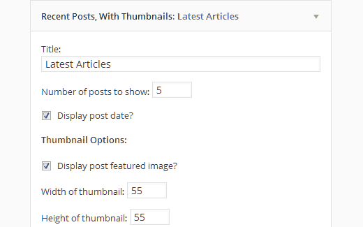 Recent Posts Widget with Thumbnails