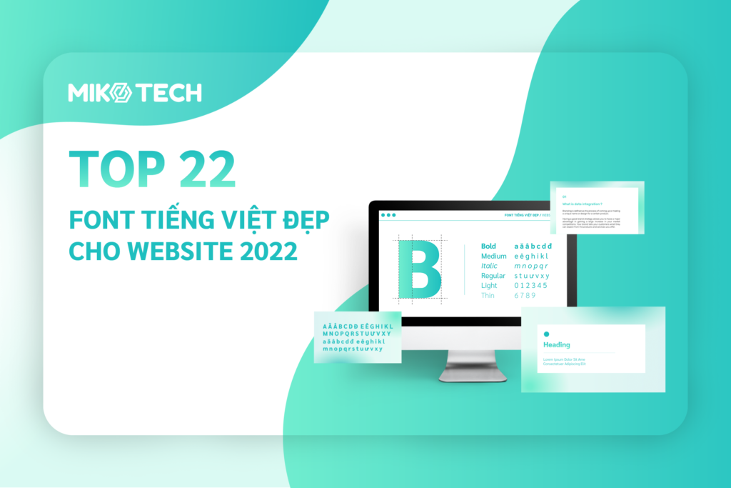 Top 22 font chữ tiếng Việt đẹp cho website