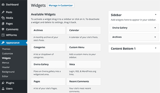 Thêm widget mới vào WordPress