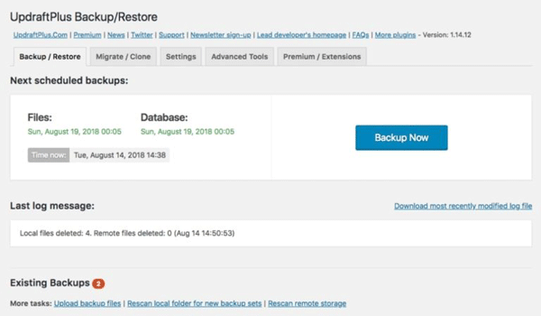 UpdraftPlus WordPress Backup Plugin