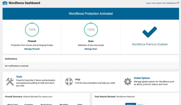 WordFence Security giúp bảo mật website hiệu quả