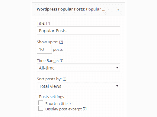 WordPress Popular Posts