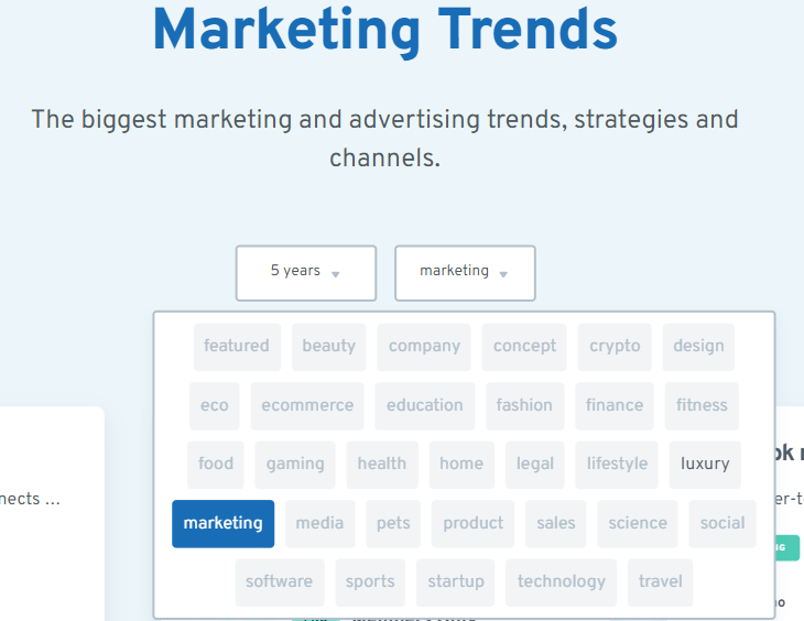 Danh mục chủ đề của Exploding Topics