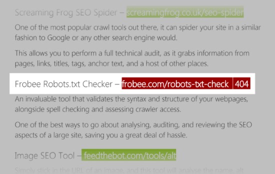 Xây dựng liên kết từ liên kết hỏng