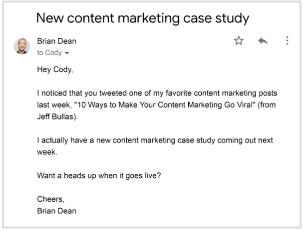 Mẫu Email tiếp cận