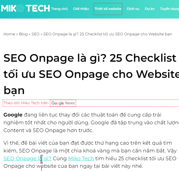 Miko Tech - Hướng dẫn tối ưu SEO Onpage