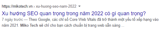 URL nằm trên thẻ tiêu đề