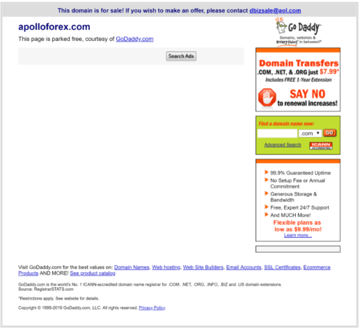 Website toàn bộ tên miền hết hạn