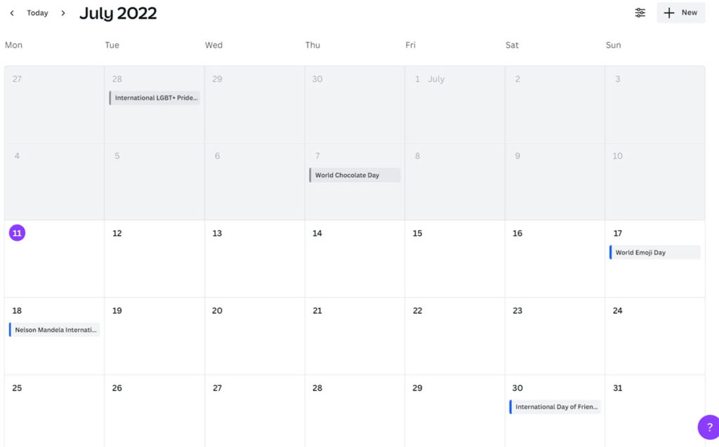 Tính năng Content Planner của Canva