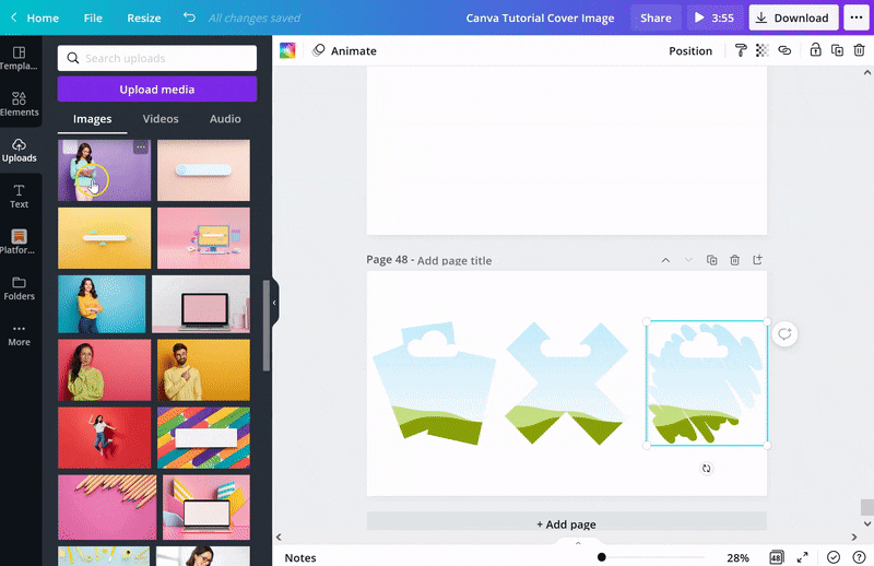 Thiết kế trên Canva đơn giản với thao tác kéo thả