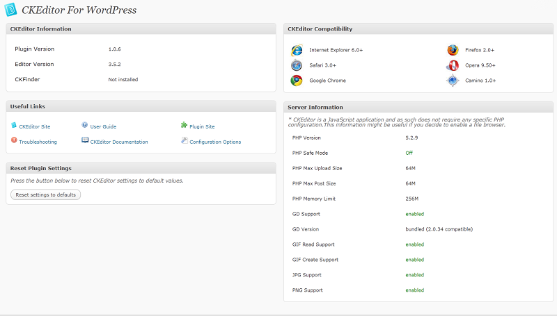 Plugin soạn thảo văn bản cho WordPress: CKEditor for WordPress