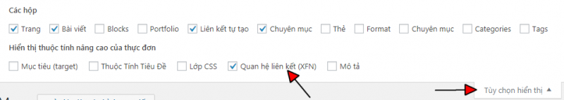 Cài đặt Nofollow Menu