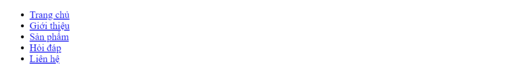 Kết quả nhận được sau khi viết code HTML