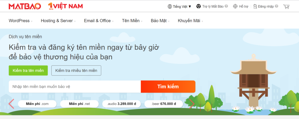 Kiểm tra tên miền tại matbao.net