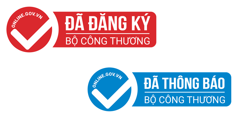 Logo "Đã thông báo và đã đăng ký Bộ Công Thương"