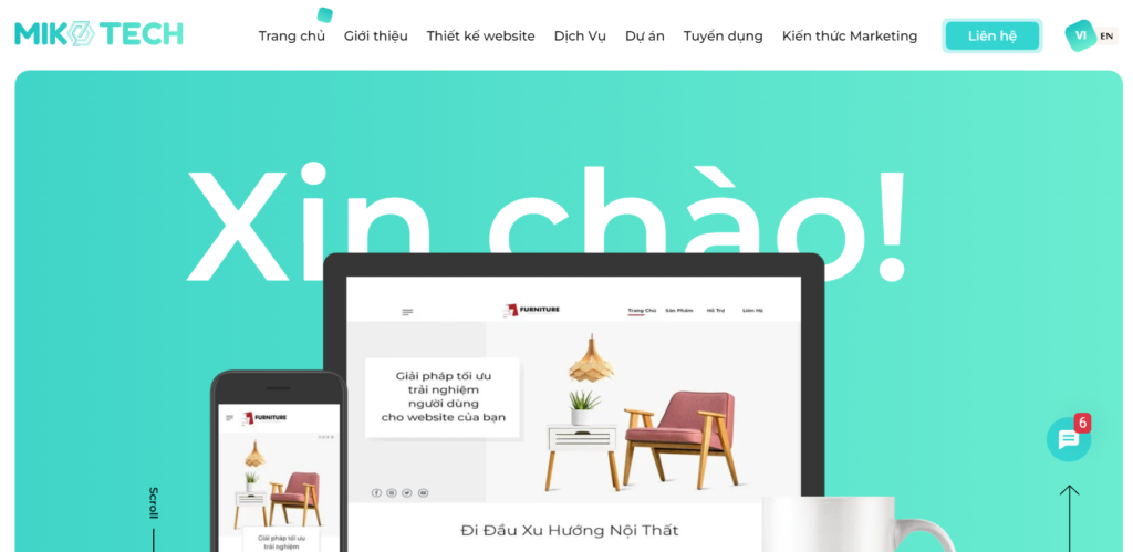 Bố cục website hài hòa