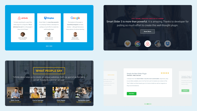Plugin testimonial giúp khách hàng đế lại đánh giá