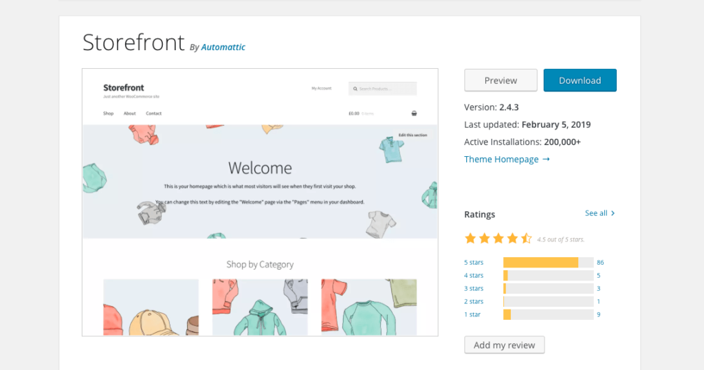 Storefront - Theme WordPress bán hàng miễn phí