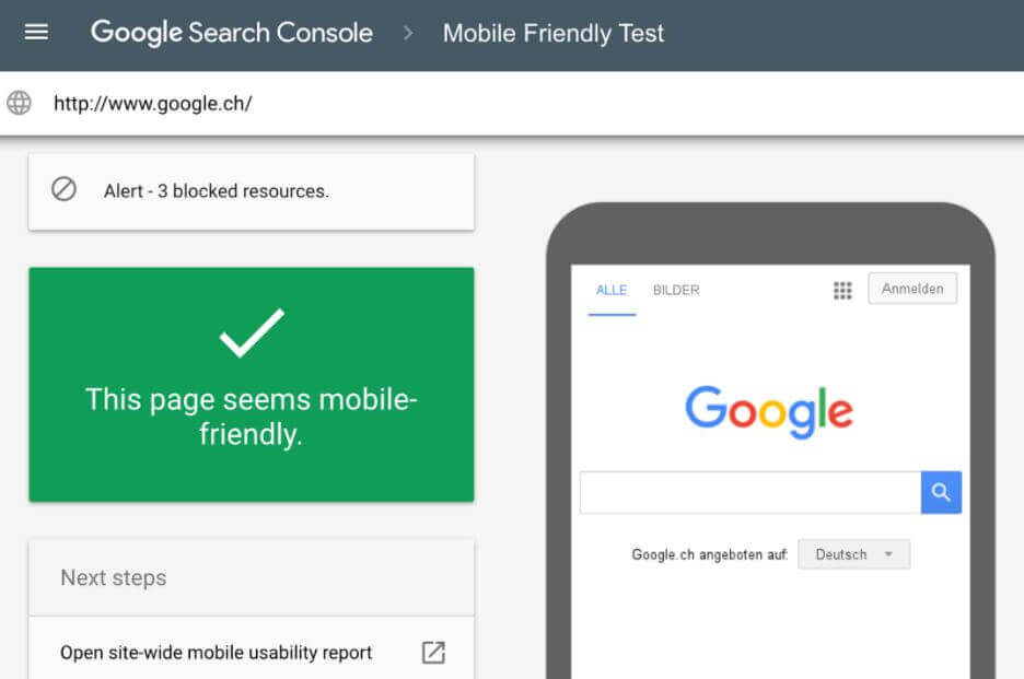 Sử dụng Google để kiểm tra Mobile Friendly
