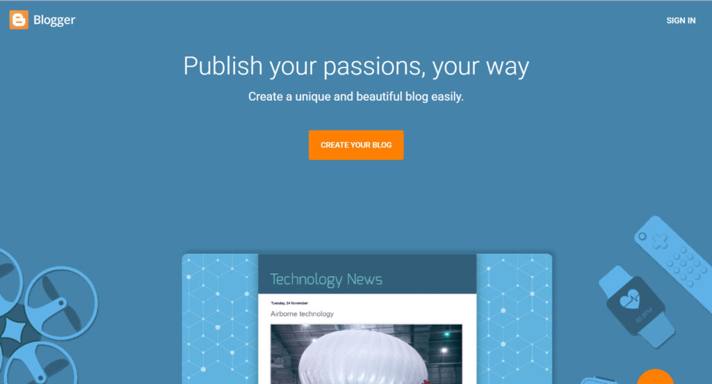 Tạo blog bằng Blogger