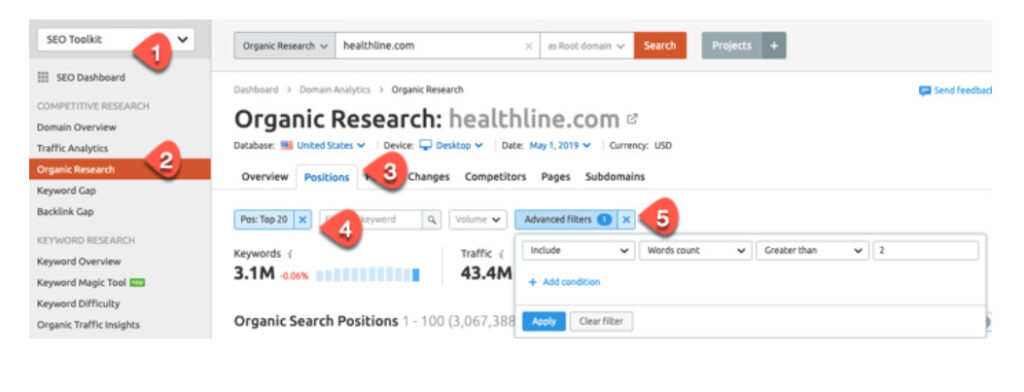 Lọc từ khóa dài