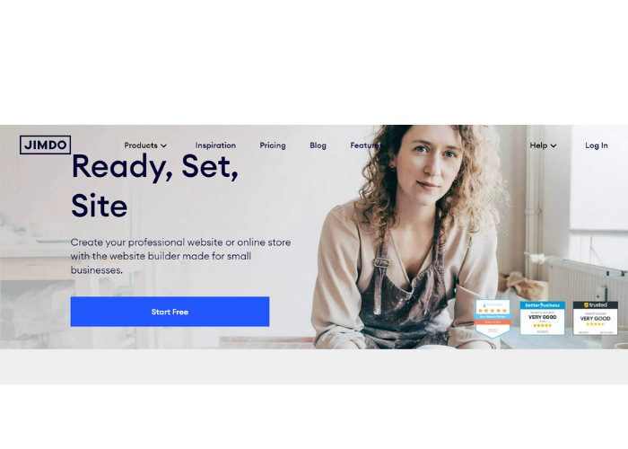 Nền tảng thiết kế website miễn phí - Jimdo