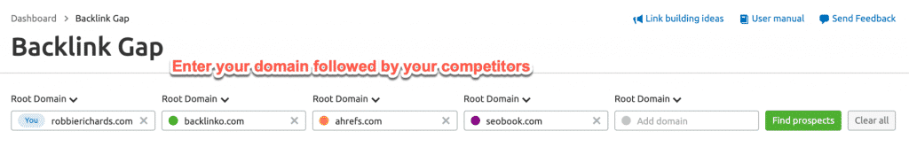 Thực hiện phân tích backlink gap