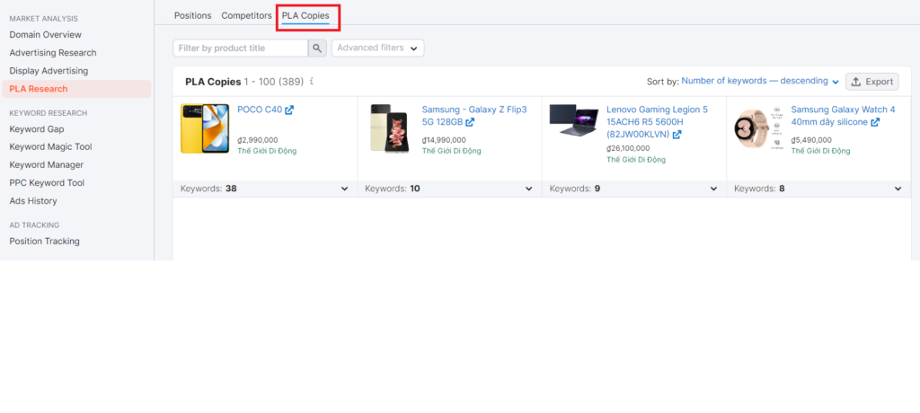 Sao chép các bài viết mà đối thủ dùng để quảng cáo.