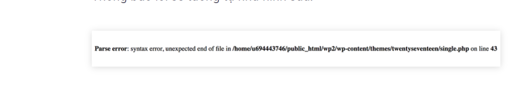 Thông báo lỗi cú pháp (syntax error)