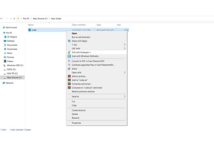 Chọn “Edit with Notepad++”