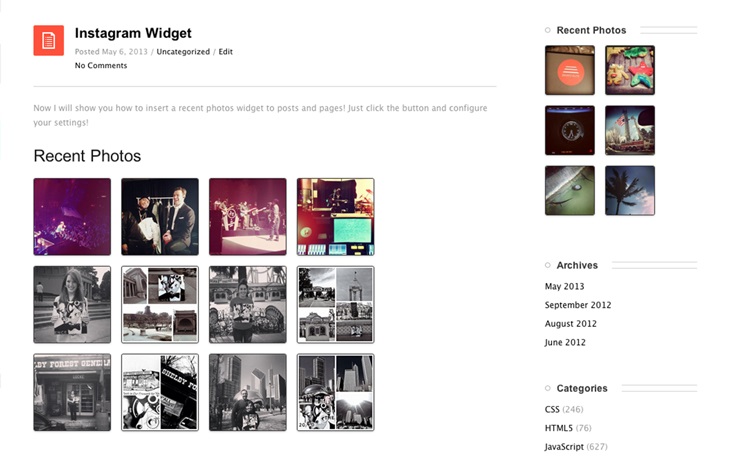 Ví dụ Better Recent Posts Widgets Pro