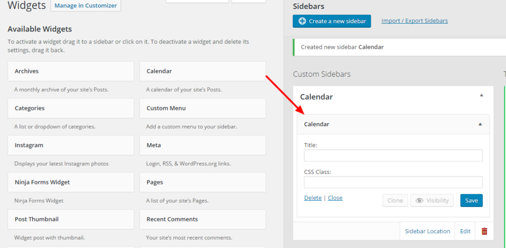 Cách thêm nội dung cho Sidebar