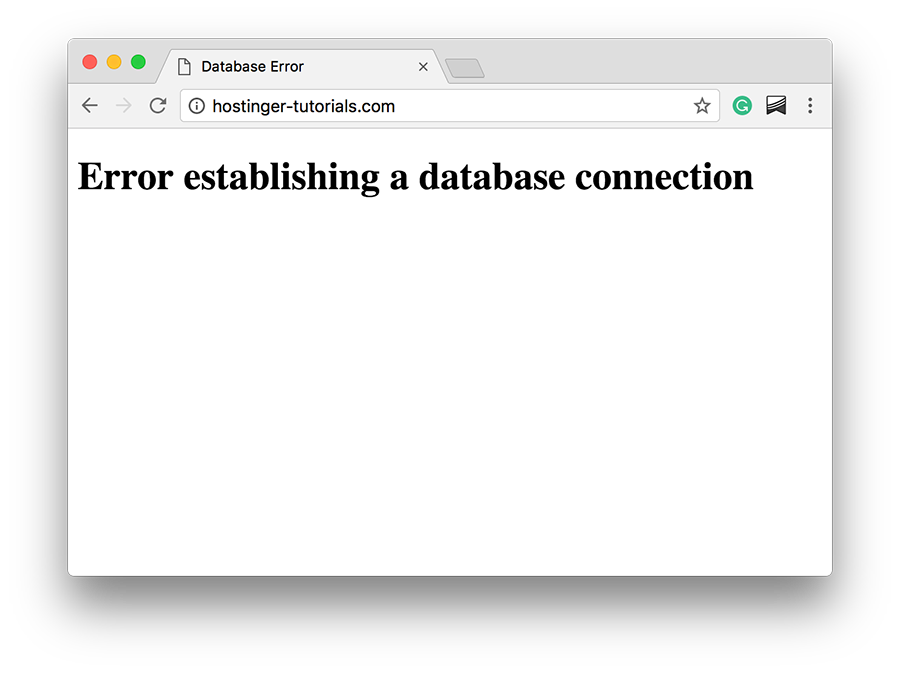 Lỗi WordPress - Lỗi Error Establishing a Database Connection trong WordPress