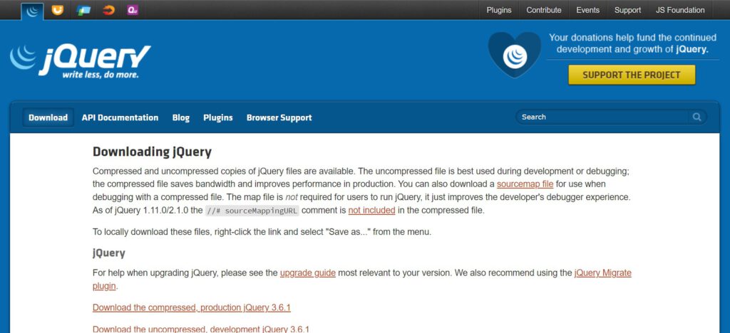 Giao diện tải jQuery