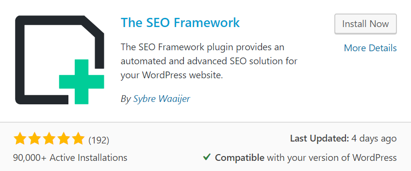 The SEO Framework Plugin