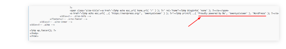 Tìm dòng Powered by